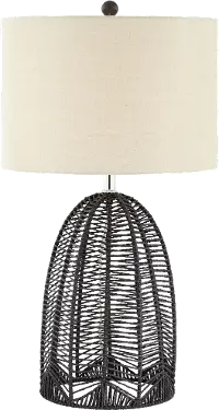 Black Rope Cage Table Lamp - Aria