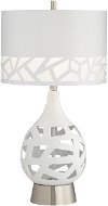 Clearance Modern White Ceramic Geometric Pattern Table Lamp - Rubin