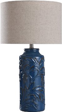 Traditional Blue Ceramic Table Lamp - Mirfield
