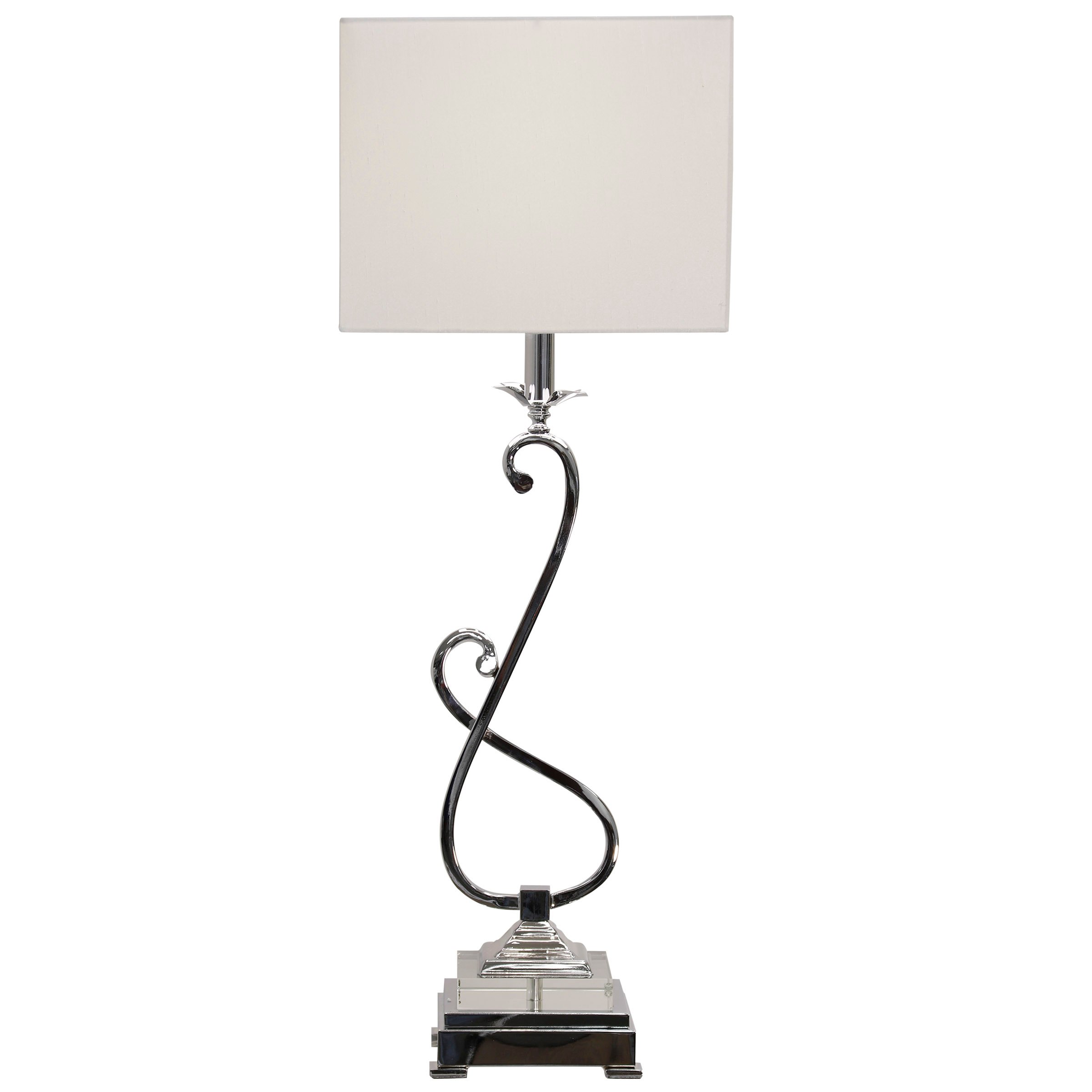 Elegant Chrome Metal Table Lamp - Jane Seymour-2