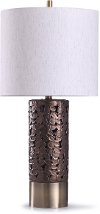 33 Inch Ornamented Bronze Metal Table Lamp - Chesham