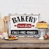 White, Red and Black Metal Bakery Wall Sign