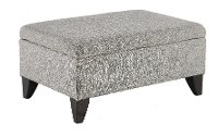 Contemporary Slate Gray Storage Ottoman - Emerson-2