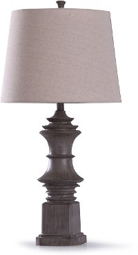 33 Inch Gray-Brown Baluster Table Lamp - Finn Cafe