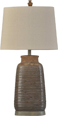 Traditional Brown Ceramic Table Lamp - Armond