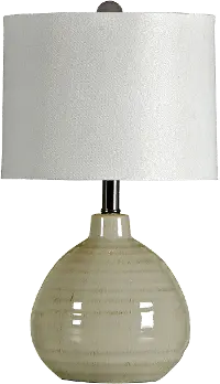 Cool Gray Ceramic Table Lamp