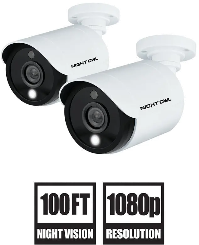 Night Owl Add–On 1080p HD Wired Cameras with Built-in Spotlights (2-pack)-2