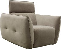 Transitional Ash Beige Power Recliner with Manual Headrest - Harley-3