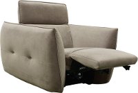 Transitional Ash Beige Power Recliner with Manual Headrest - Harley-6