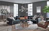 Midnight Blue 3 Piece Power Reclining Sectional Sofa with Adjustable Headrests - Harley