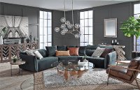 Midnight Blue 3 Piece Power Reclining Sectional Sofa with Adjustable Headrests - Harley