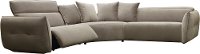 Transitional Ash Beige 3 Piece Power Reclining Sectional Sofa with Adjustable Headrests - Harley