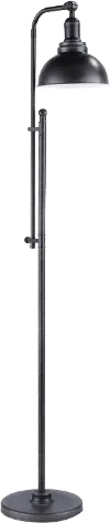 L-EMRYFL ASV Antique Silver Industrial Floor Lamp - Emery