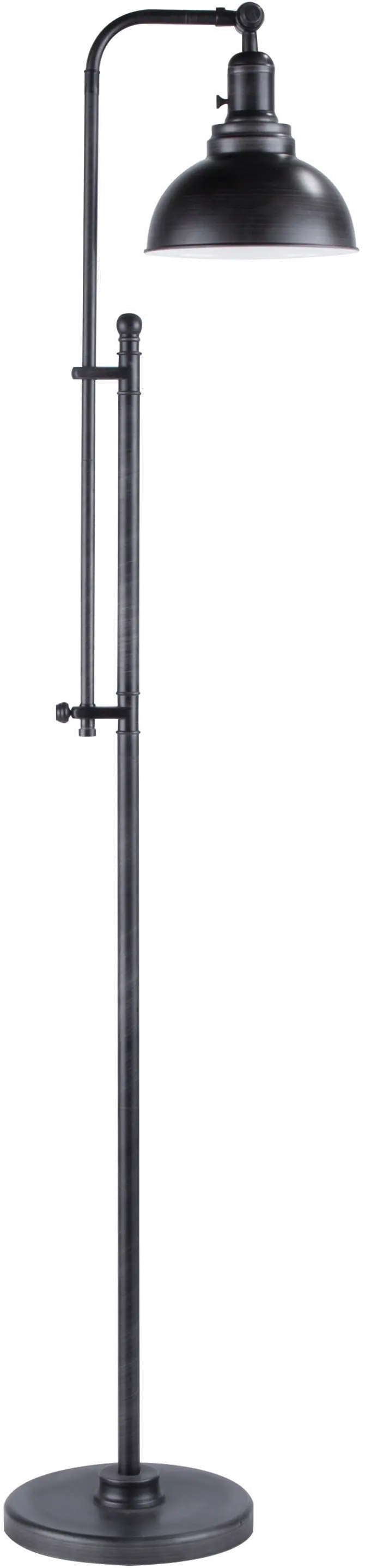 L-EMRYFL-ASV Antique Silver Industrial Floor Lamp - Emery-2
