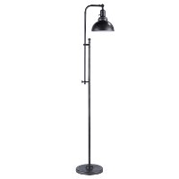 L-EMRYFL-ASV Antique Silver Industrial Floor Lamp - Emery-2
