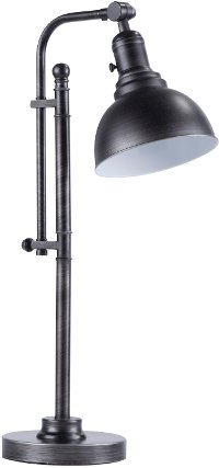 L-EMRYTB-ASV Antique Silver Industrial Table Lamp - Emery