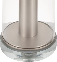 LS-GLCRTB-GY Brushed Nickel Metal Table Lamp with Glass Base - Glacier-4