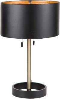 L-HLTNTB-AU+BK Contemporary Black Table Lamp with Gold Accents - Hilton-3