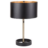 L-HLTNTB-AU+BK Contemporary Black Table Lamp with Gold Accents - Hilton-4