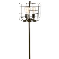 LS-INDYCG-AN Metal Cage Floor Lamp with Antique Finish - Indy-2