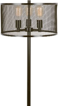 LS-INDYMSH-AN Metal Floor Lamp in Antique Metal with Mesh Shade - Indy-3