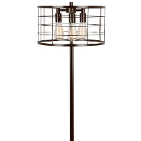 LS-INDYWR-AN Metal Wire Floor Lamp with Antique Finish - Indy-2