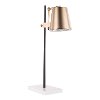 L-MTRCTB-AB Antique Brass and White Marble Industrial Table Lamp - Metric