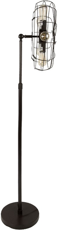 LS-L-OSCFLR-AN Vintage Five Light Floor Lamp in Antique Metal - Ozzy-2