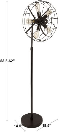 LS-L-OSCFLR-AN Vintage Five Light Floor Lamp in Antique Metal - Ozzy-4