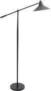 LS-L-PADFL-BK Adjustable Black Metal Industrial Floor Lamp - Indy