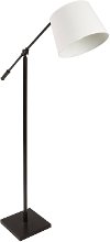 LS-L-PPR-AN+CR Antique Black Metal Industrial Floor Reader Lamp