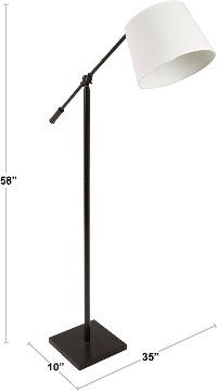 LS-L-PPR-AN+CR Antique Black Metal Industrial Floor Reader Lamp-4