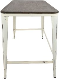 OFD-PIA-VCR+E Cream and Espresso Industrial Desk in Vintage - Pia-2