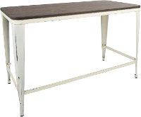 OFD-PIA-VCR+E Cream and Espresso Industrial Desk in Vintage - Pia-3