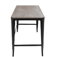 OFD-PIA-BK+E Black and Espresso Industrial Desk - Pia-3