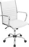 OFC-AC-MSTR-W Master White Faux Leather Contemporary Swivel Office Chair