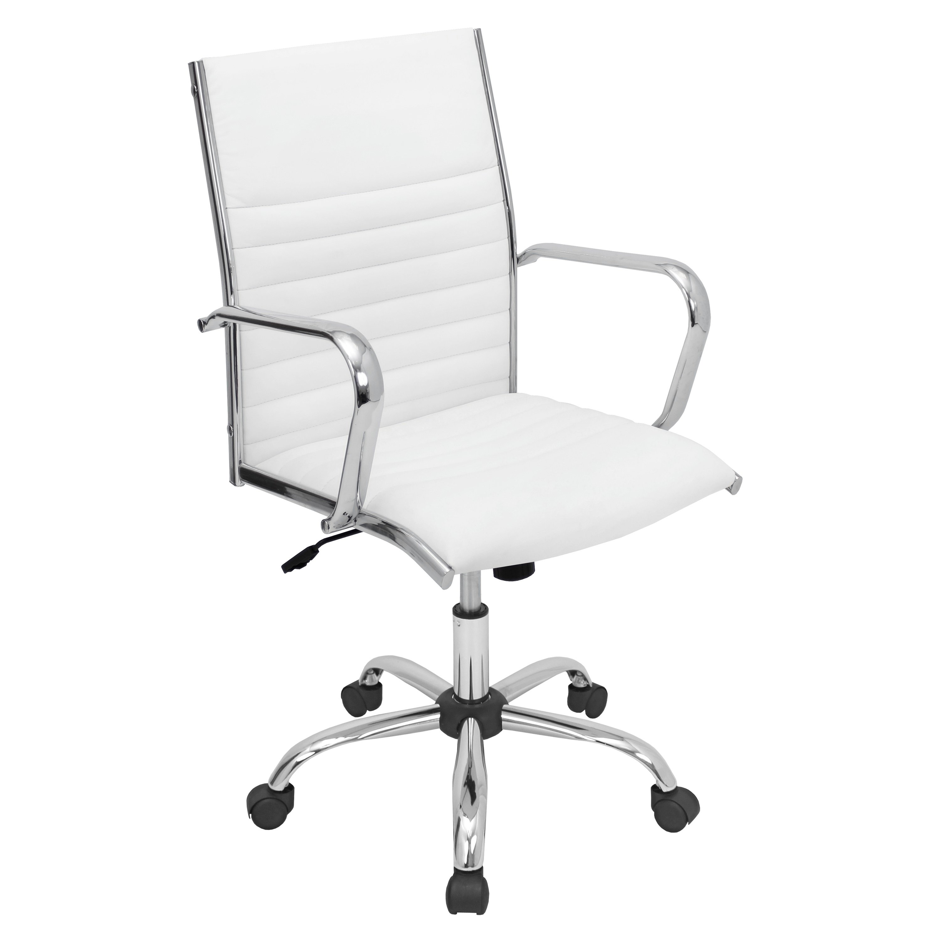 OFC-AC-MSTR-W White Faux Leather Contemporary Swivel Office Chair - Master-1