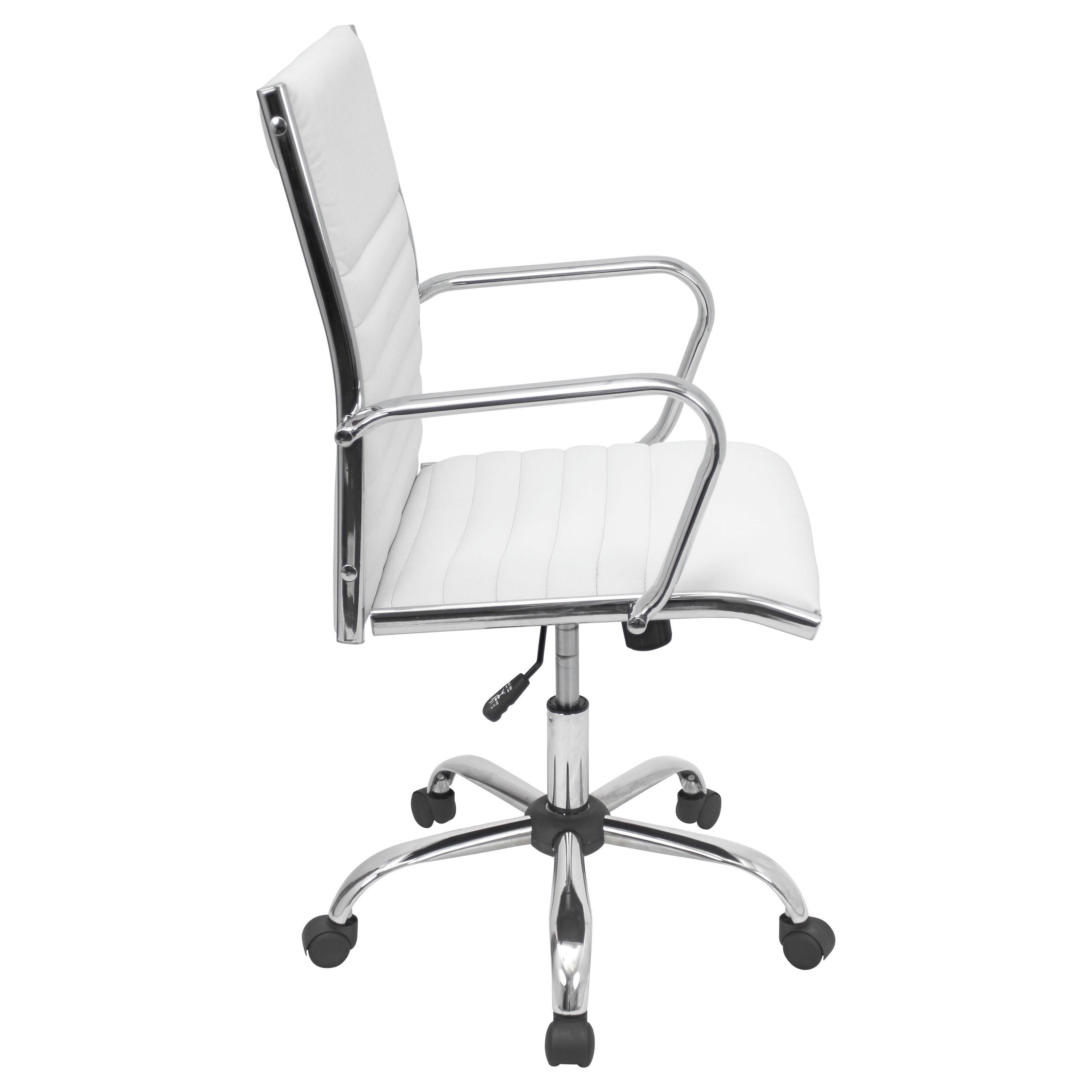OFC-AC-MSTR-W White Faux Leather Contemporary Swivel Office Chair - Master-2