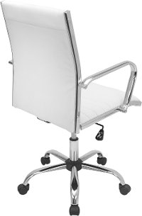 OFC-AC-MSTR-W White Faux Leather Contemporary Swivel Office Chair - Master-3