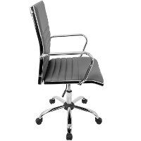 OFC-AC-MSTR-GY Grey Faux Leather Contemporary Swivel Office Chair - Master-2