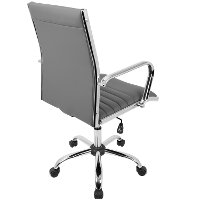 OFC-AC-MSTR-GY Grey Faux Leather Contemporary Swivel Office Chair - Master-3