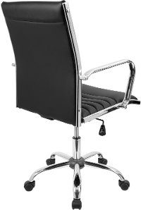 OFC-AC-MSTR-BK Black Faux Leather Contemporary Swivel Office Chair - Master-3