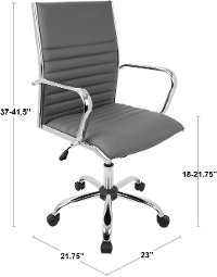 OFC-AC-MSTR-BK Black Faux Leather Contemporary Swivel Office Chair - Master-4