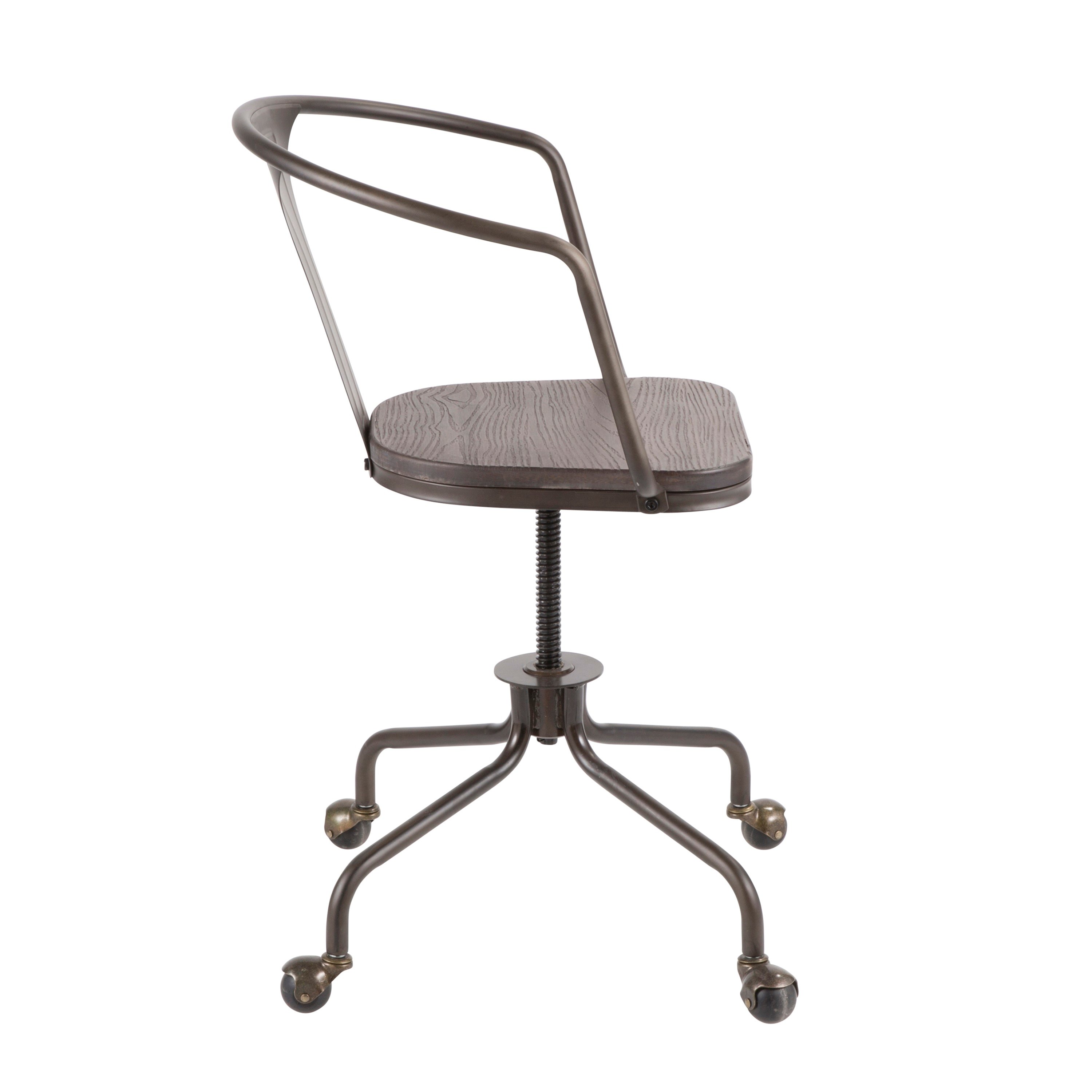 OC-OR-AN+E Antique and Espresso Bamboo Industrial Task Chair - Oregon-2