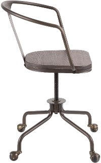 OC-OR-AN+E Antique and Espresso Bamboo Industrial Task Chair - Oregon-2