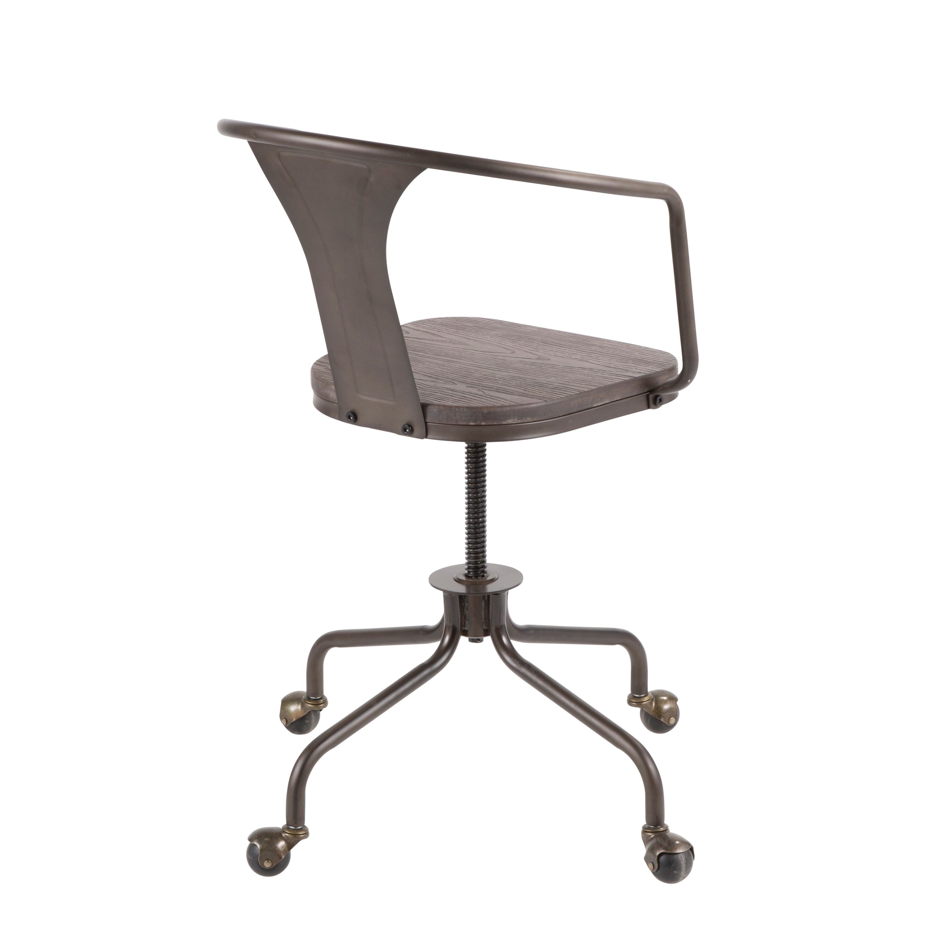 OC-OR-AN+E Antique and Espresso Bamboo Industrial Task Chair - Oregon-3
