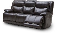 Blackberry Leather-Match Power Triple Reclining Sofa - Triple-Play-3
