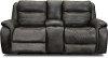 Slate Gray Standard Double Power Reclining Loveseat with Console - Essex