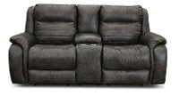 Slate Gray Standard Double Power Reclining Loveseat with Console - Essex-3