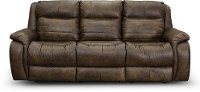 Chaps Brown Standard Double Power Reclining Sofa - Essex